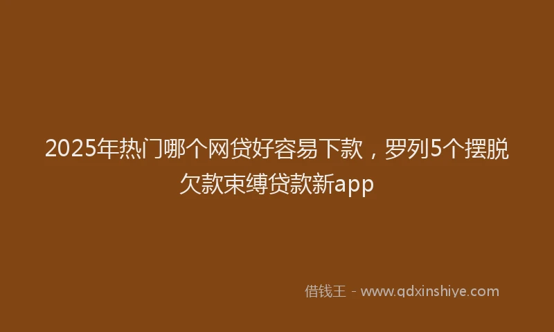 2025年热门哪个网贷好容易下款，罗列5个摆脱欠款束缚贷款新app