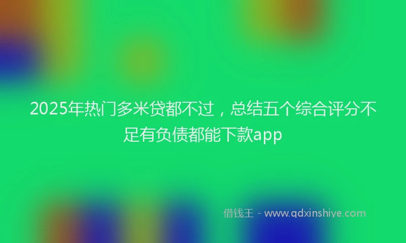 2025年热门多米贷都不过，总结五个综合评分不足有负债都能下款app
