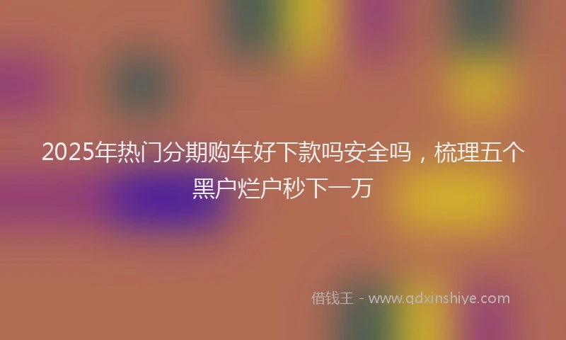 2025年热门分期购车好下款吗安全吗，梳理五个黑户烂户秒下一万
