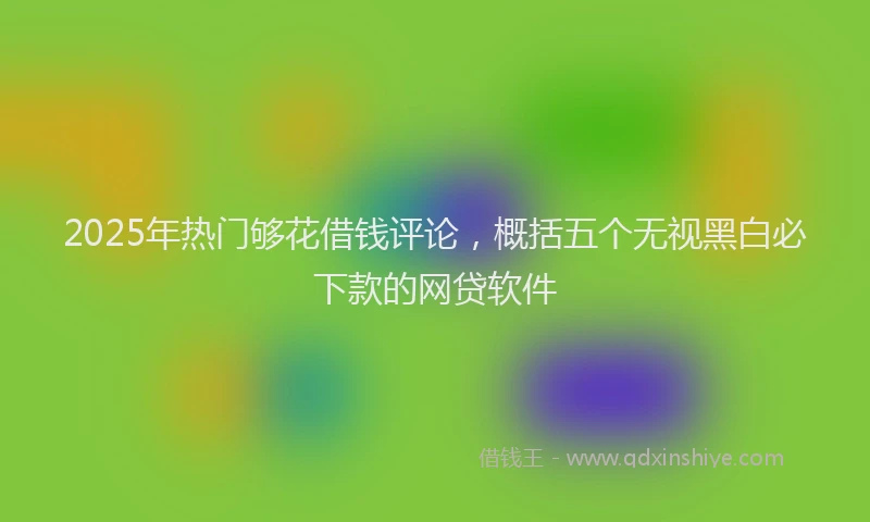 2025年热门够花借钱评论，概括五个无视黑白必下款的网贷软件
