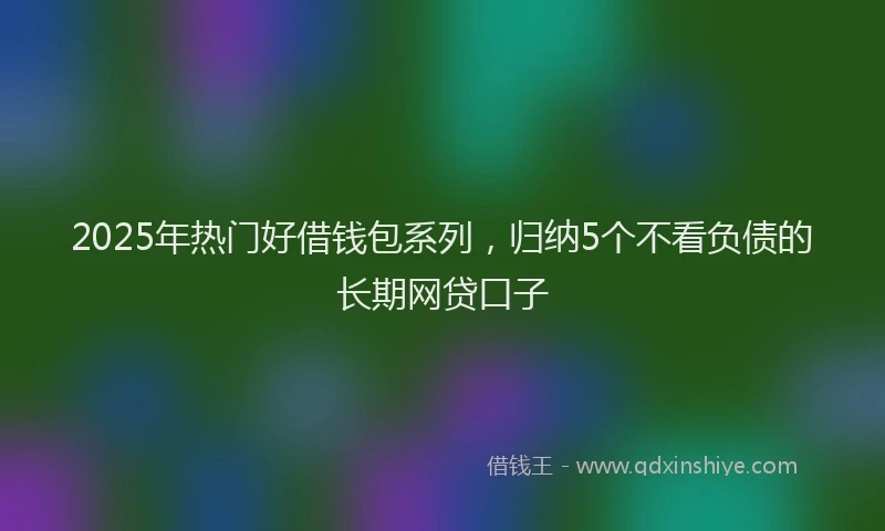2025年热门好借钱包系列，归纳5个不看负债的长期网贷口子