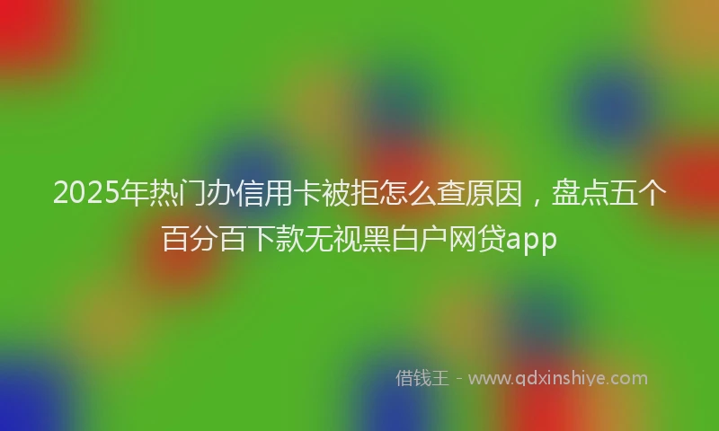 2025年热门办信用卡被拒怎么查原因，盘点五个百分百下款无视黑白户网贷app