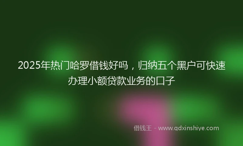 2025年热门哈罗借钱好吗，归纳五个黑户可快速办理小额贷款业务的口子