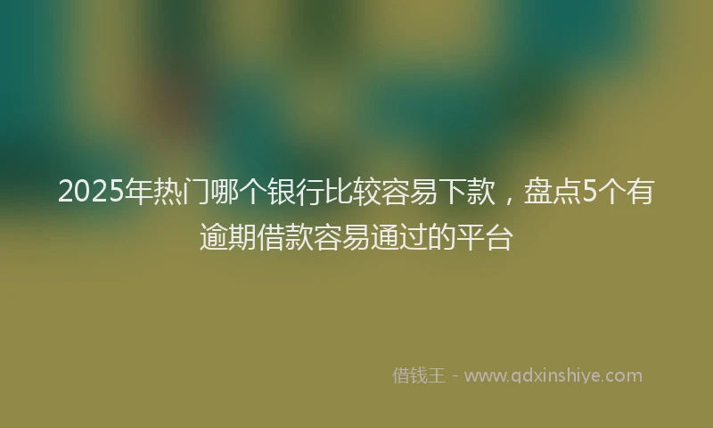 2025年热门哪个银行比较容易下款，盘点5个有逾期借款容易通过的平台