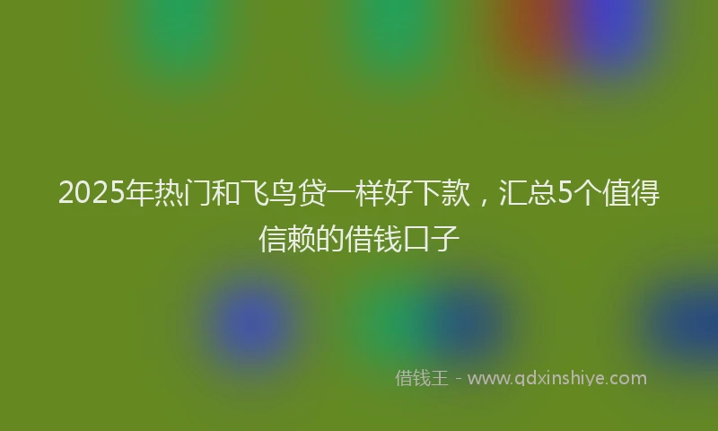 2025年热门和飞鸟贷一样好下款，汇总5个值得信赖的借钱口子