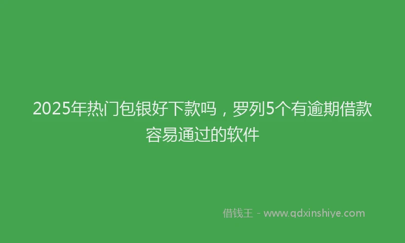 2025年热门包银好下款吗，罗列5个有逾期借款容易通过的软件