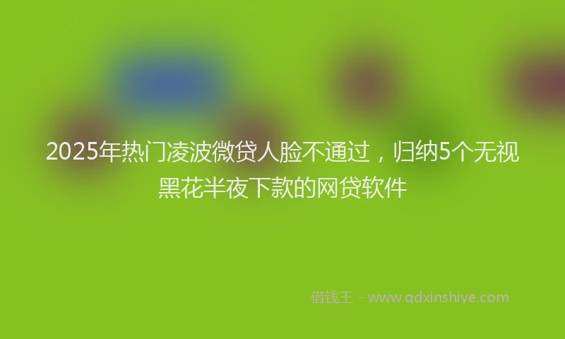 2025年热门凌波微贷人脸不通过，归纳5个无视黑花半夜下款的网贷软件