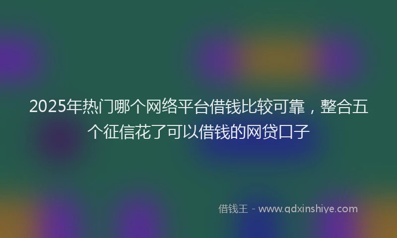 2025年热门哪个网络平台借钱比较可靠，整合五个征信花了可以借钱的网贷口子