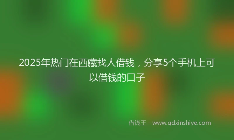 2025年热门在西藏找人借钱，分享5个手机上可以借钱的口子