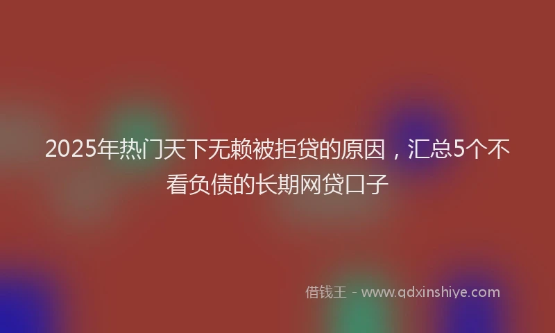 2025年热门天下无赖被拒贷的原因，汇总5个不看负债的长期网贷口子