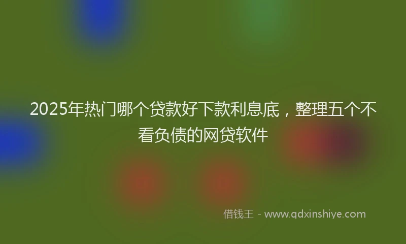 2025年热门哪个贷款好下款利息底，整理五个不看负债的网贷软件