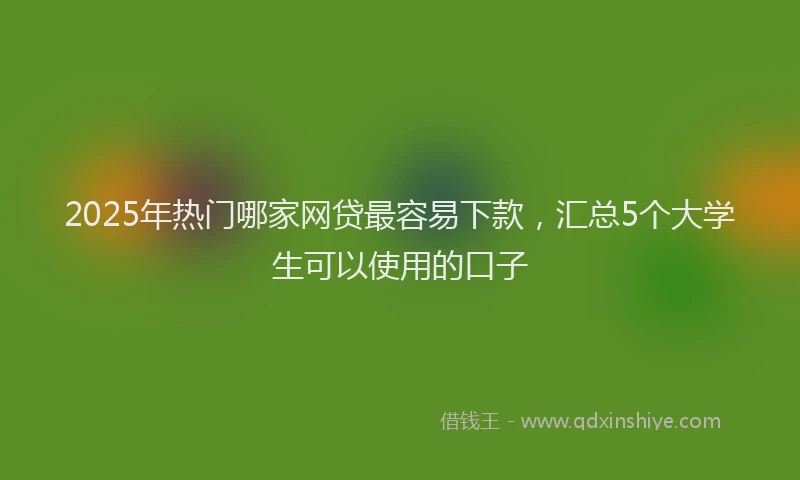 2025年热门哪家网贷最容易下款，汇总5个大学生可以使用的口子