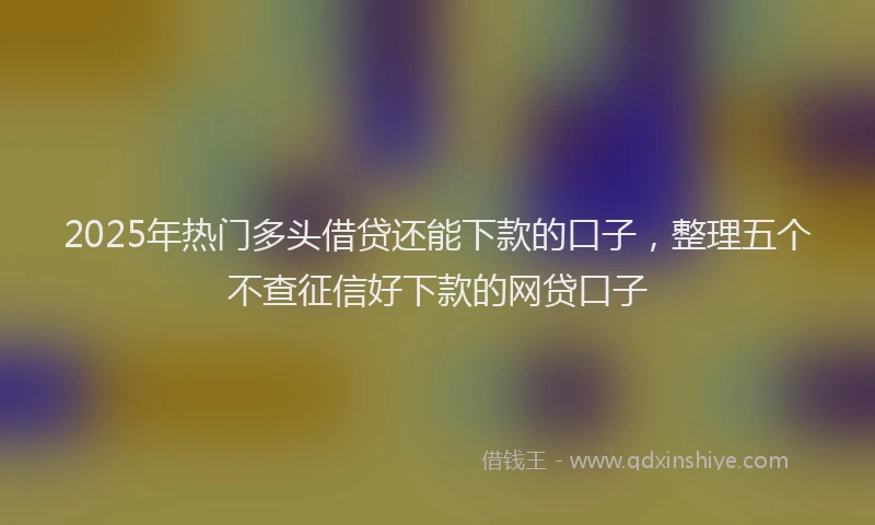 2025年热门多头借贷还能下款的口子，整理五个不查征信好下款的网贷口子