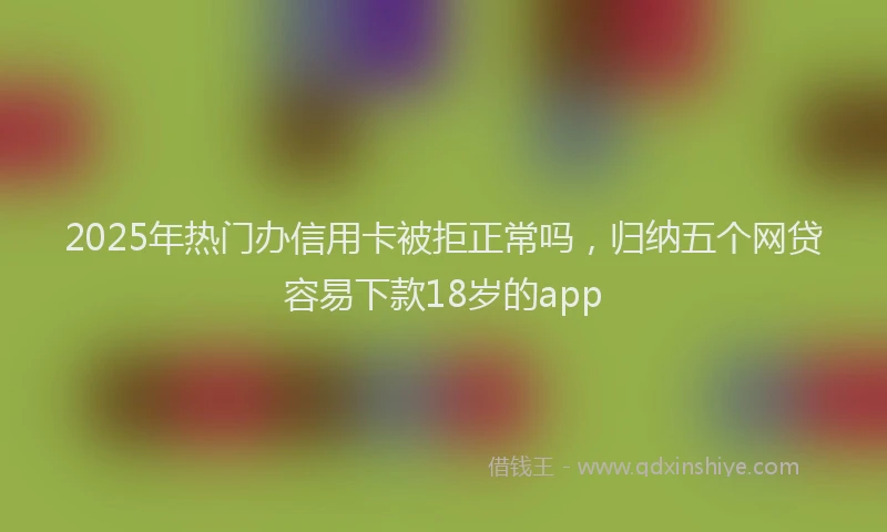 2025年热门办信用卡被拒正常吗，归纳五个网贷容易下款18岁的app