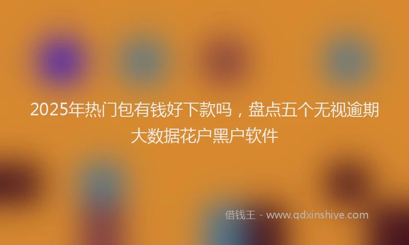 2025年热门包有钱好下款吗，盘点五个无视逾期大数据花户黑户软件