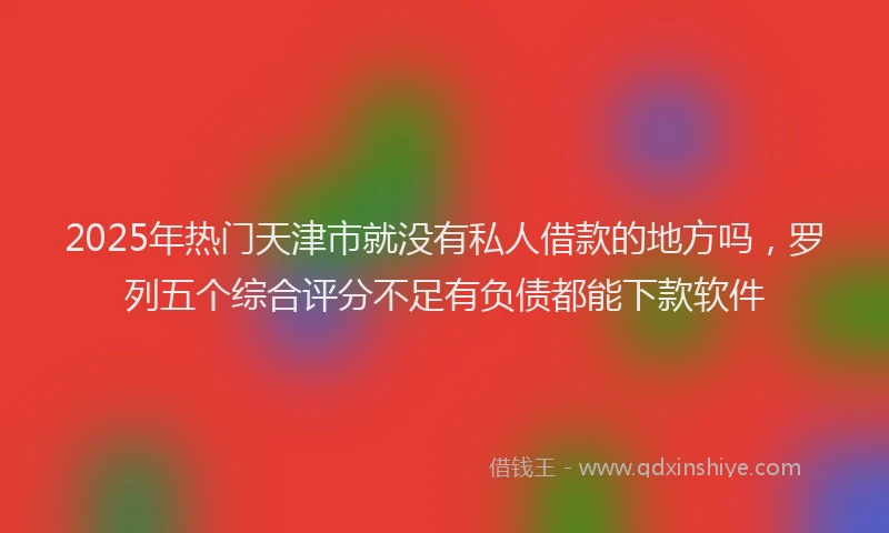 2025年热门天津市就没有私人借款的地方吗，罗列五个综合评分不足有负债都能下款软件