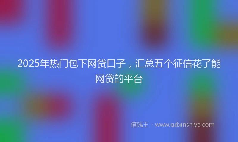 2025年热门包下网贷口子，汇总五个征信花了能网贷的平台