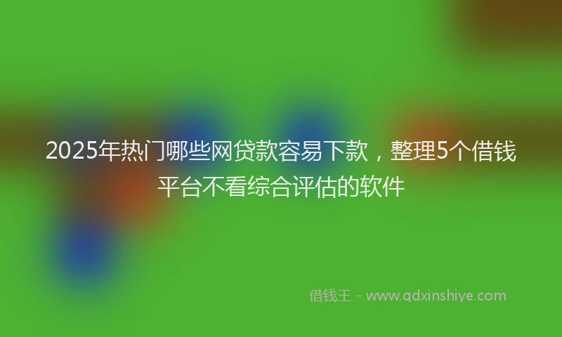2025年热门哪些网贷款容易下款，整理5个借钱平台不看综合评估的软件