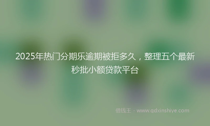 2025年热门分期乐逾期被拒多久，整理五个最新秒批小额贷款平台