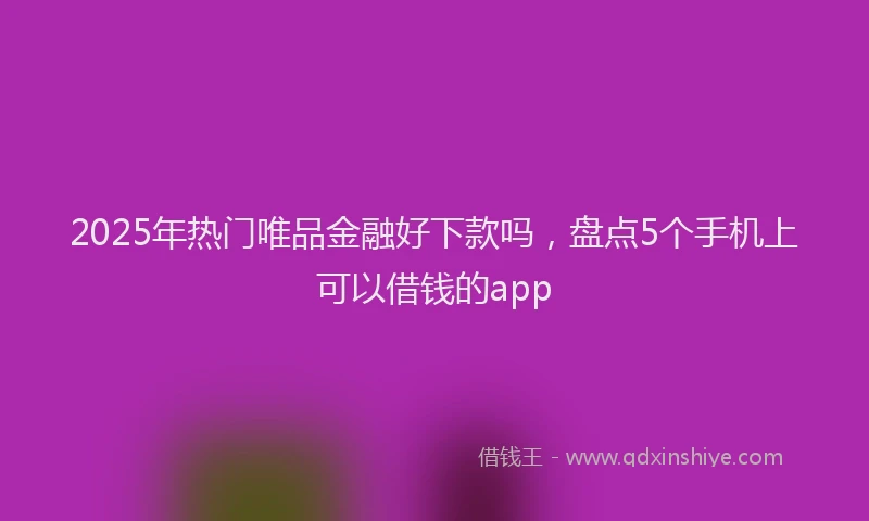 2025年热门唯品金融好下款吗，盘点5个手机上可以借钱的app