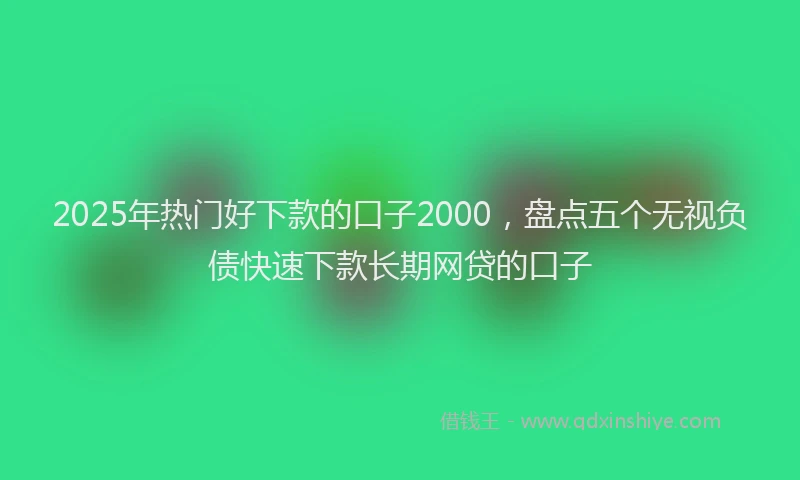 2025年热门好下款的口子2000，盘点五个无视负债快速下款长期网贷的口子