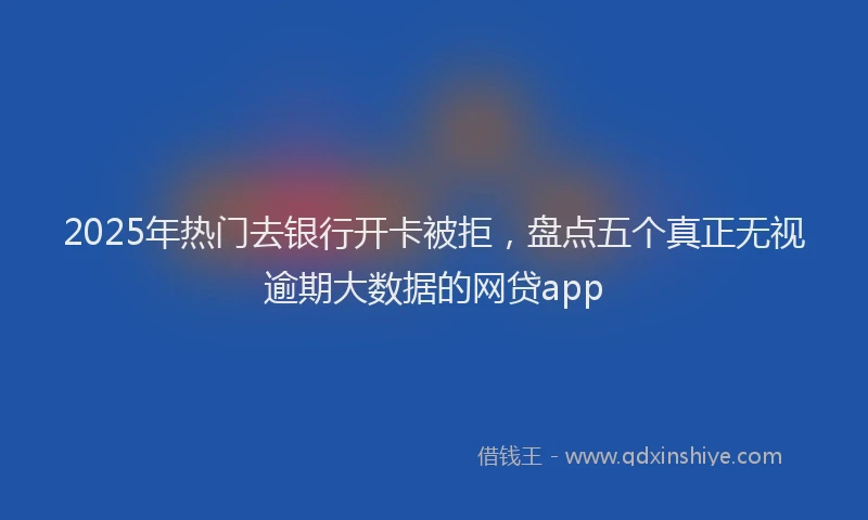 2025年热门去银行开卡被拒，盘点五个真正无视逾期大数据的网贷app