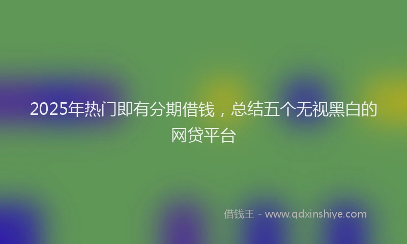 2025年热门即有分期借钱，总结五个无视黑白的网贷平台