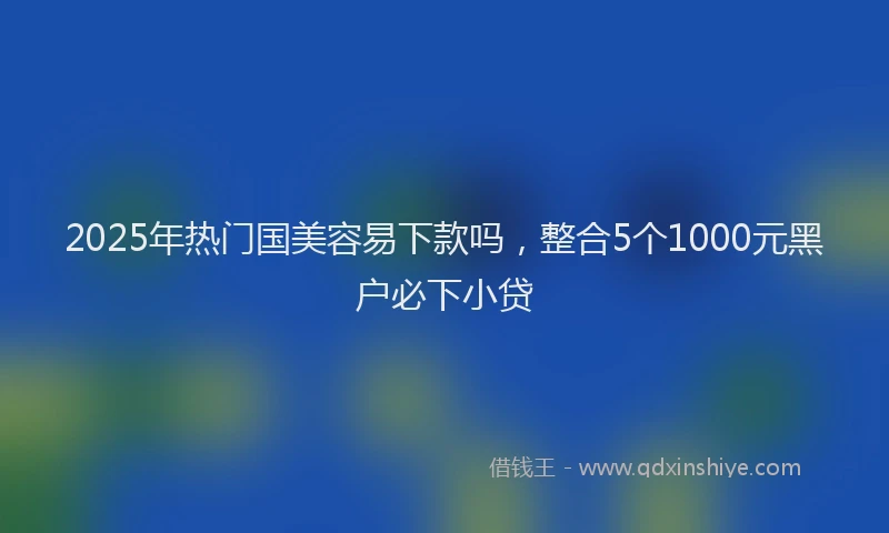 2025年热门国美容易下款吗，整合5个1000元黑户必下小贷