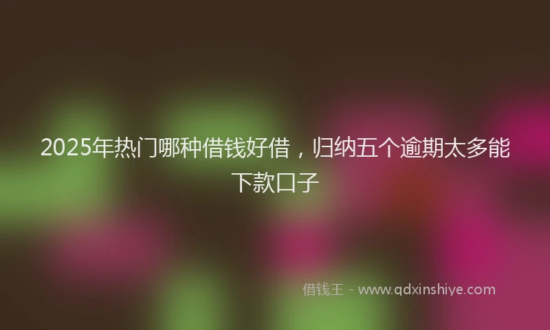 2025年热门哪种借钱好借，归纳五个逾期太多能下款口子