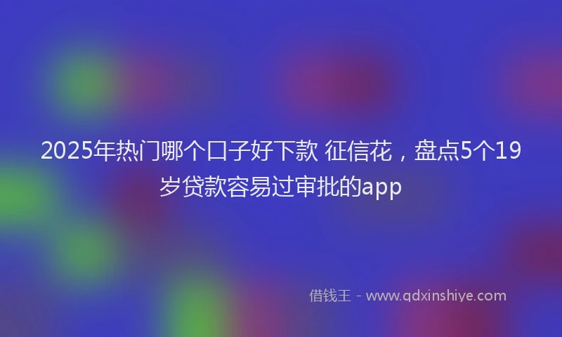 2025年热门哪个口子好下款 征信花，盘点5个19岁贷款容易过审批的app