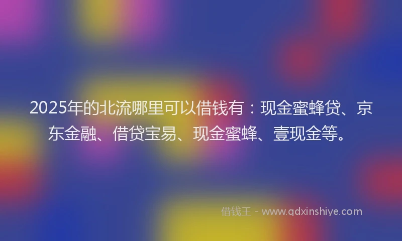 2025年的北流哪里可以借钱有：现金蜜蜂贷、京东金融、借贷宝易、现金蜜蜂、壹现金等。