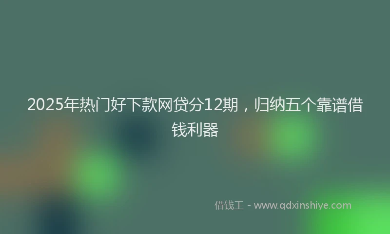 2025年热门好下款网贷分12期，归纳五个靠谱借钱利器