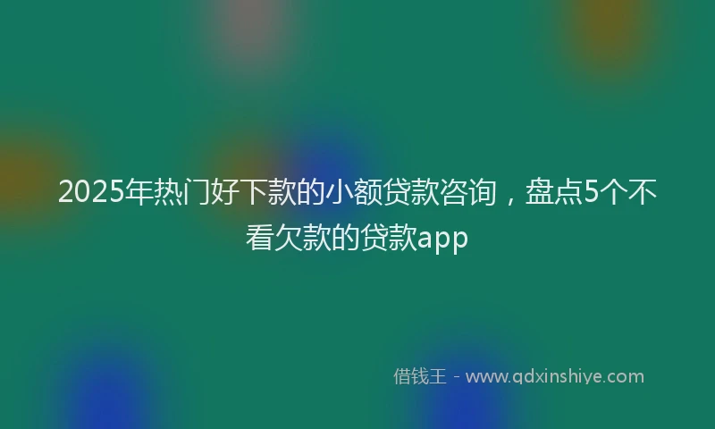 2025年热门好下款的小额贷款咨询，盘点5个不看欠款的贷款app