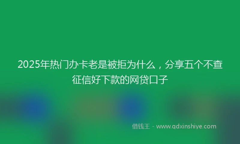 2025年热门办卡老是被拒为什么，分享五个不查征信好下款的网贷口子