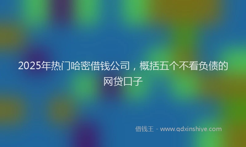 2025年热门哈密借钱公司，概括五个不看负债的网贷口子
