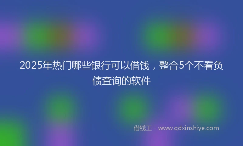 2025年热门哪些银行可以借钱，整合5个不看负债查询的软件