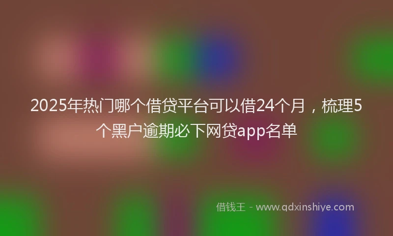 2025年热门哪个借贷平台可以借24个月，梳理5个黑户逾期必下网贷app名单