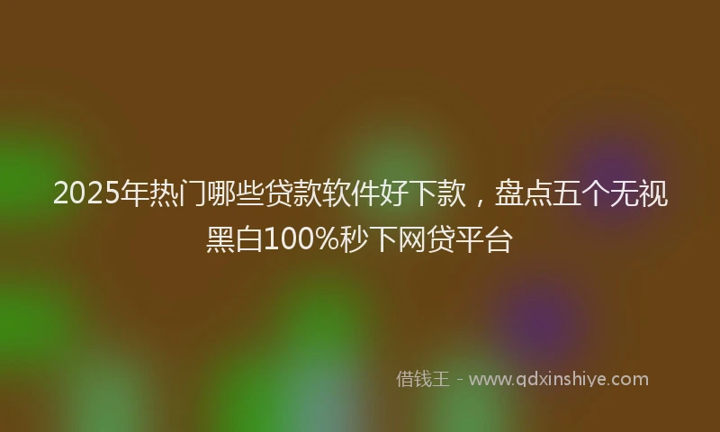 2025年热门哪些贷款软件好下款，盘点五个无视黑白100%秒下网贷平台