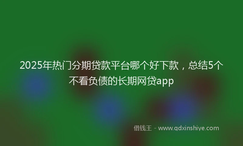 2025年热门分期贷款平台哪个好下款，总结5个不看负债的长期网贷app