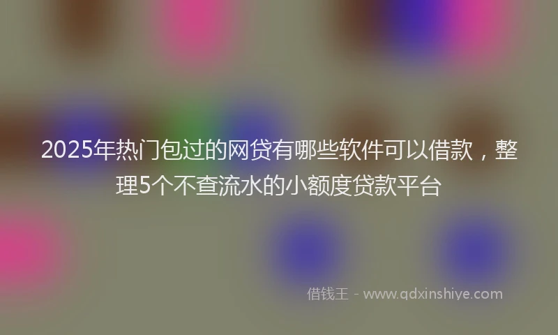 2025年热门包过的网贷有哪些软件可以借款，整理5个不查流水的小额度贷款平台