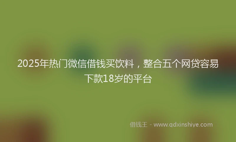 2025年热门微信借钱买饮料，整合五个网贷容易下款18岁的平台