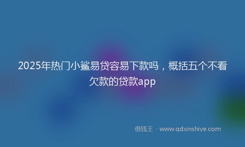 2025年热门小鲨易贷容易下款吗，概括五个不看欠款的贷款app