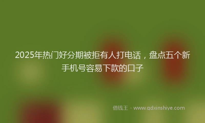 2025年热门好分期被拒有人打电话，盘点五个新手机号容易下款的口子