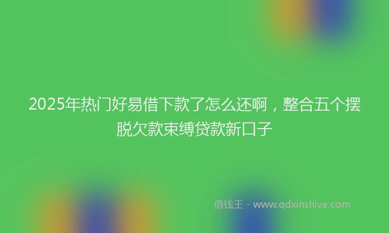 2025年热门好易借下款了怎么还啊，整合五个摆脱欠款束缚贷款新口子