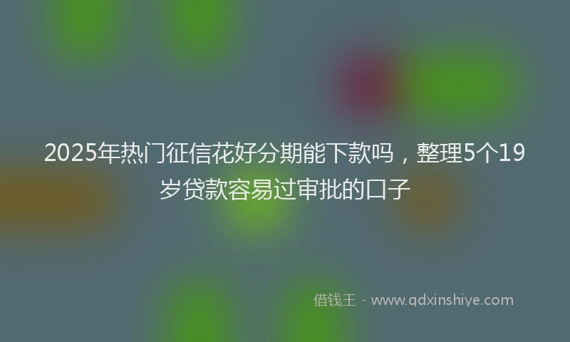 2025年热门征信花好分期能下款吗，整理5个19岁贷款容易过审批的口子