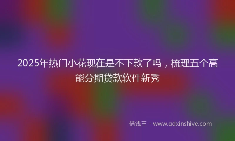 2025年热门小花现在是不下款了吗，梳理五个高能分期贷款软件新秀