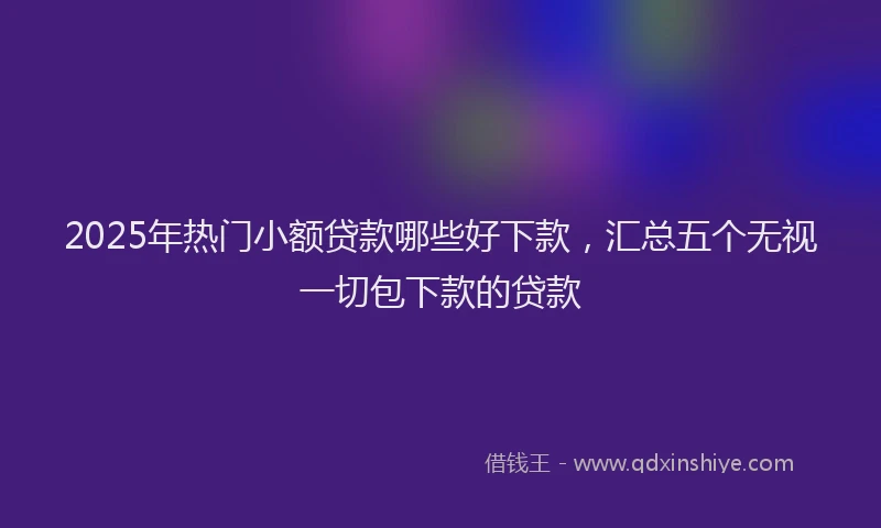 2025年热门小额贷款哪些好下款，汇总五个无视一切包下款的贷款