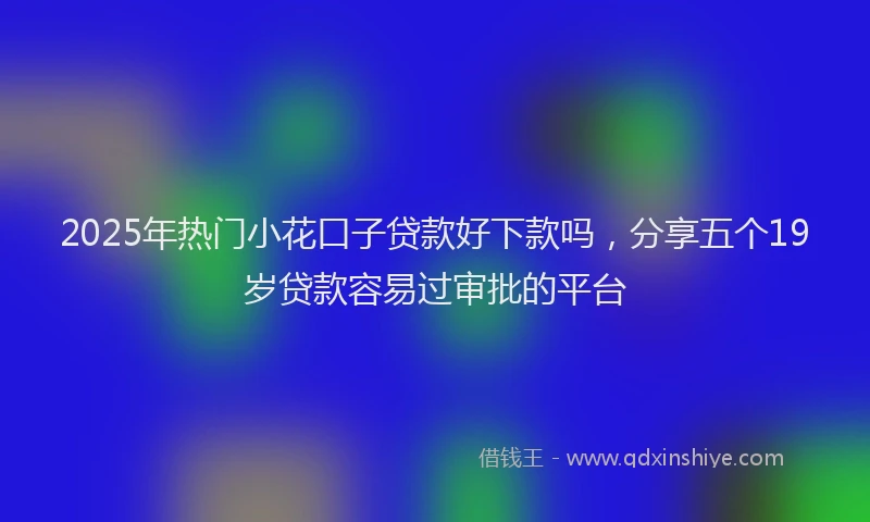 2025年热门小花口子贷款好下款吗，分享五个19岁贷款容易过审批的平台