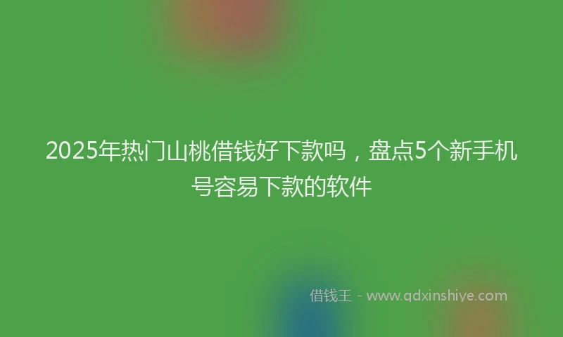 2025年热门山桃借钱好下款吗，盘点5个新手机号容易下款的软件