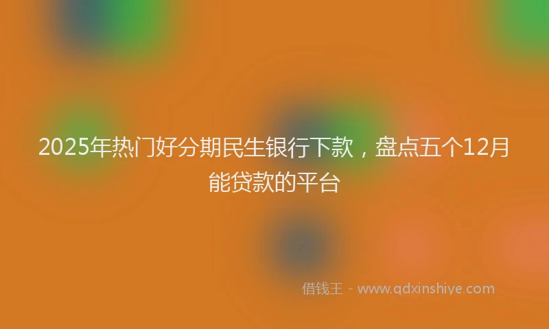 2025年热门好分期民生银行下款，盘点五个12月能贷款的平台